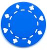 Poker Chips: Card Suits, 11.5 Gram / Heavy Weight, Blue
